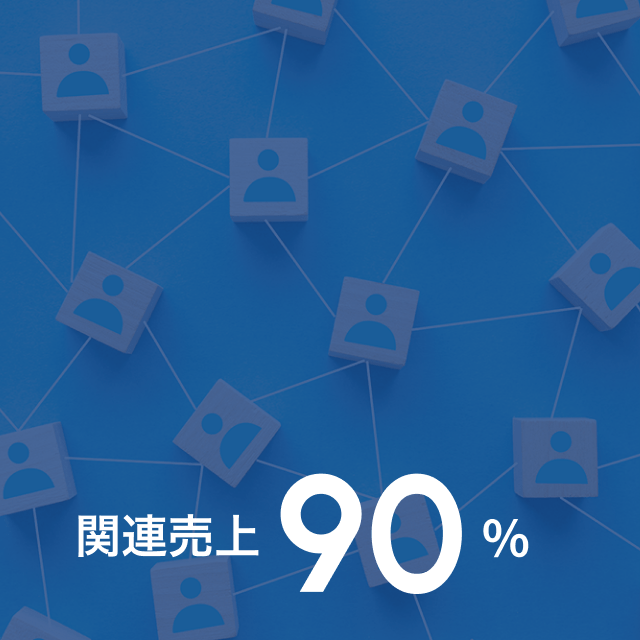 関連売上90％